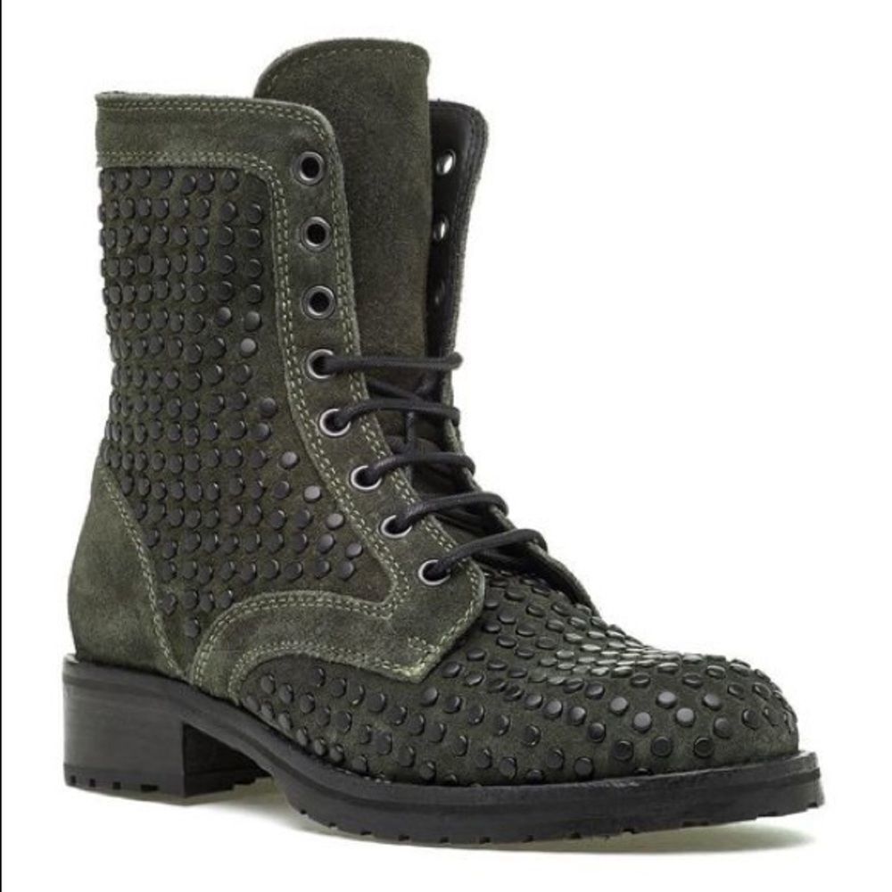 275 Central Women's Green 1515 Lace Up Boot Olive Suede